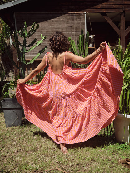 Robe Denise longue seersucker 🧡🩷