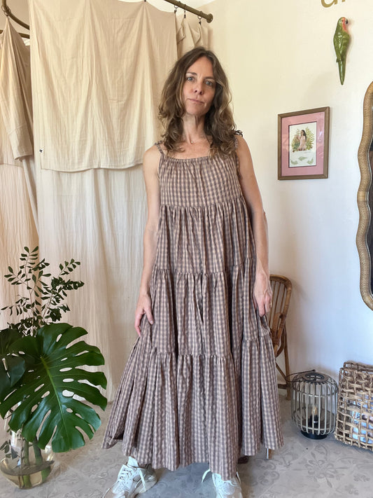Robe Denise longue seersucker 🤎