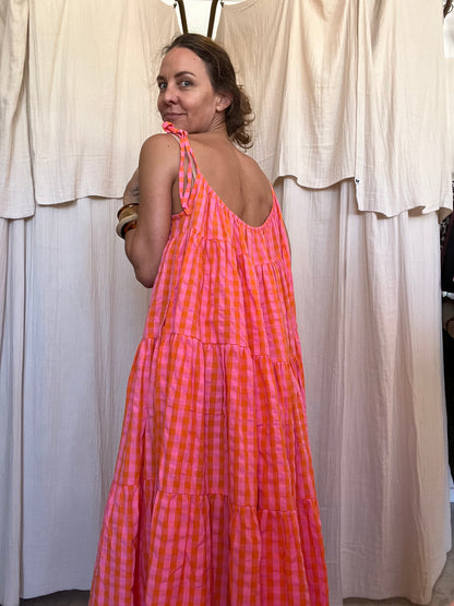 Robe Denise longue seersucker 🩷🧡
