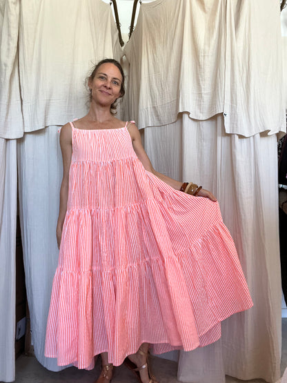 Robe Denise longue seersucker 🧡