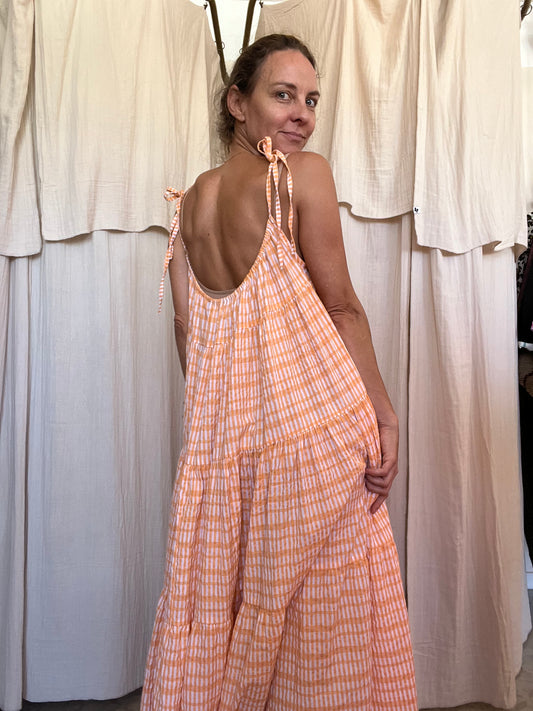 Robe Denise longue seersucker 🧡