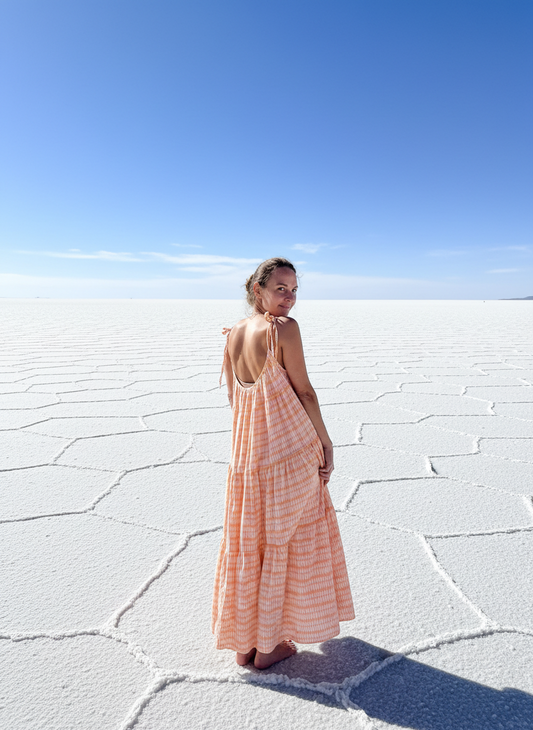 Robe Denise longue seersucker 🧡