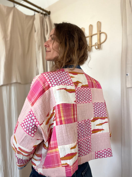 Veste Takamaka courte patchwork 🌸🩷🌼