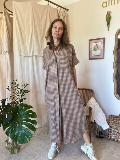 Robe Jacqueline longue chocolat