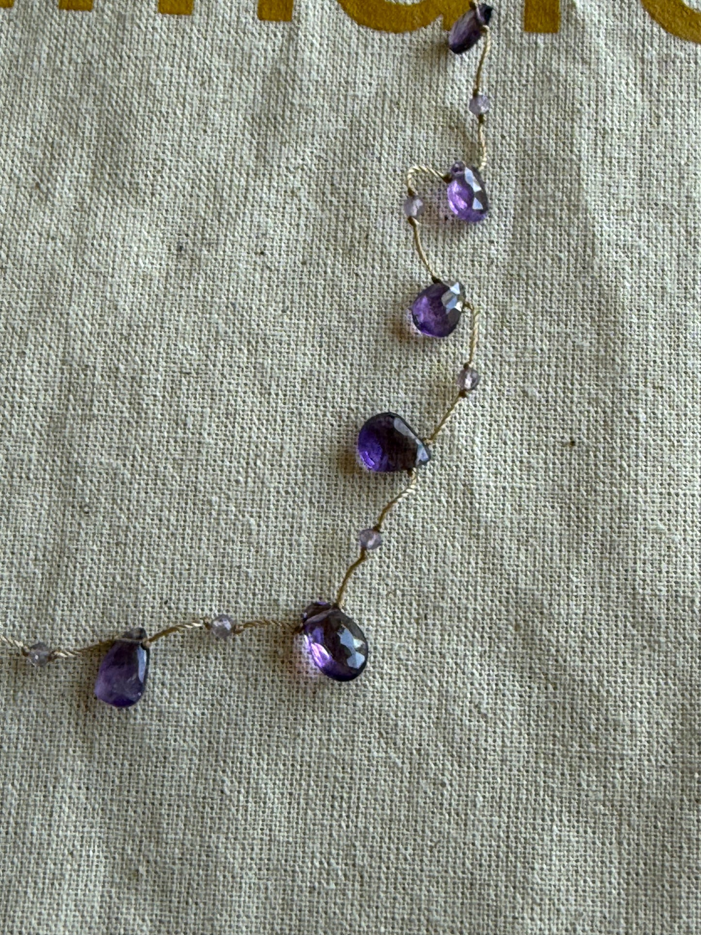 Collier gouttes améthyste