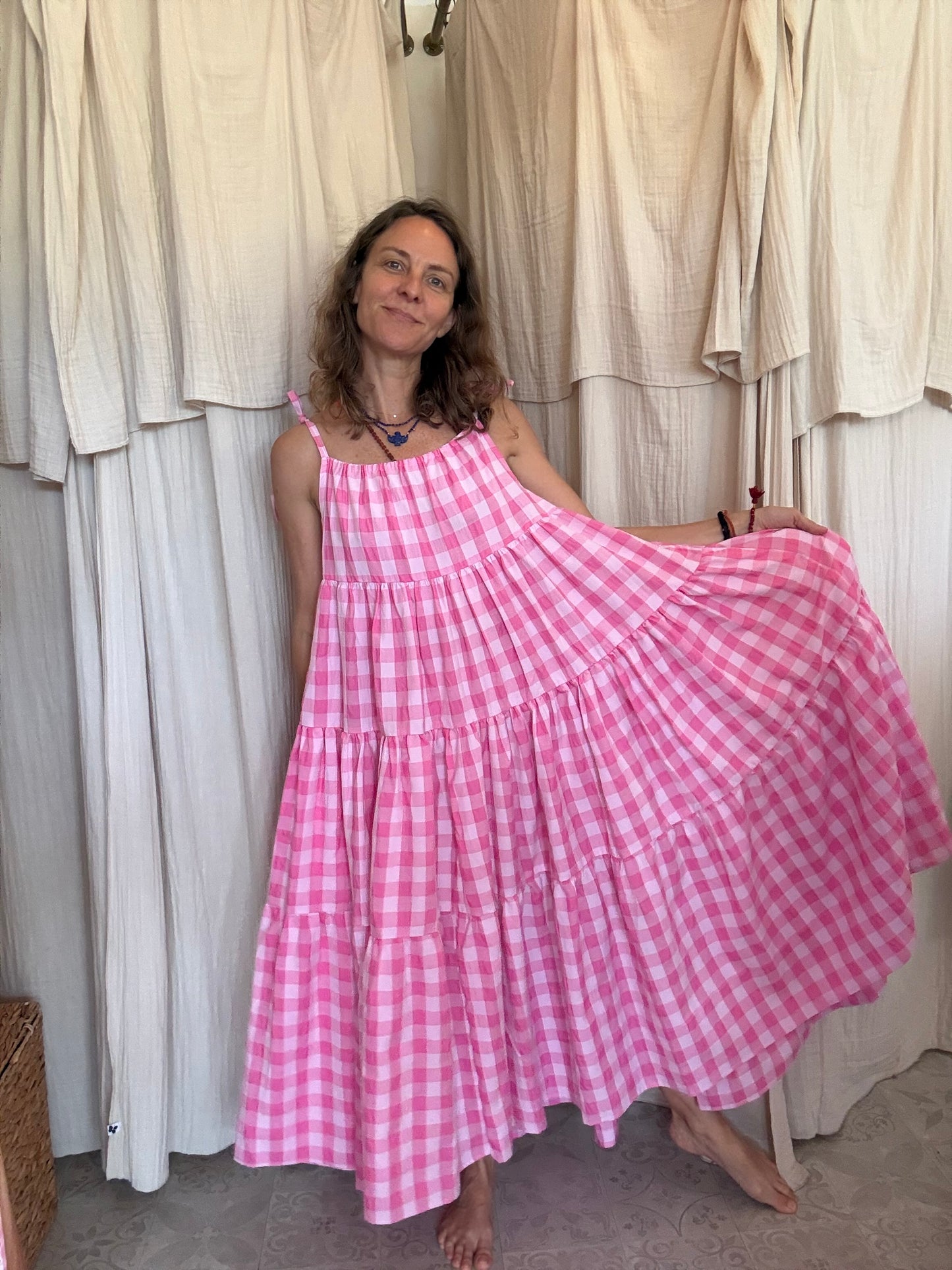 Robe Denise longue seersucker 🩷