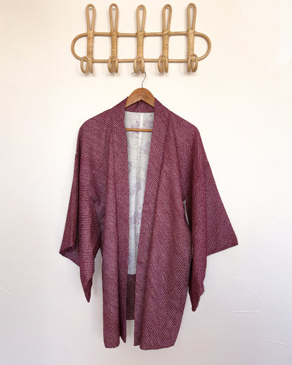 Kimono soie japonais Framboise 🩷