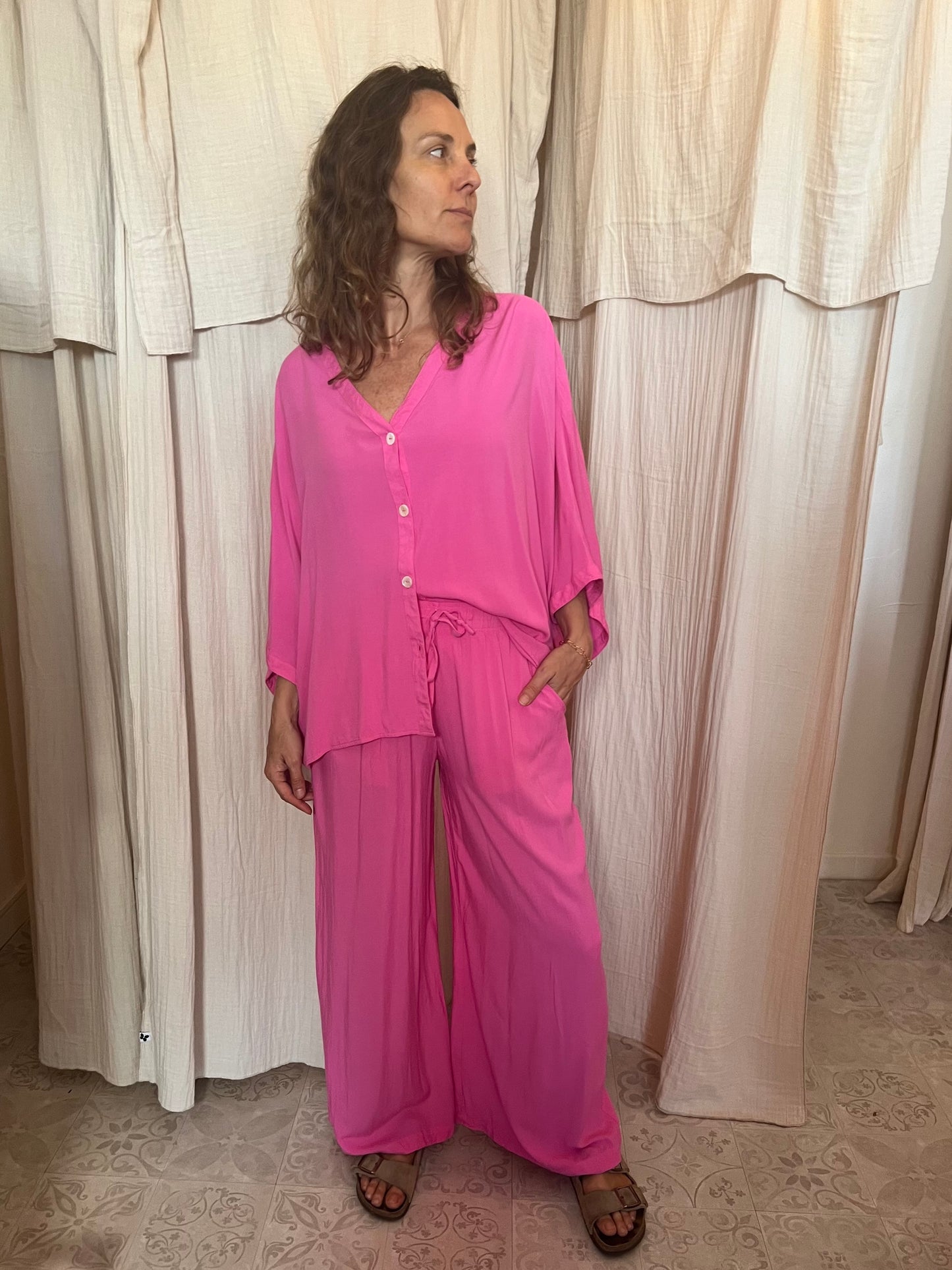 Pantalon Josée rose