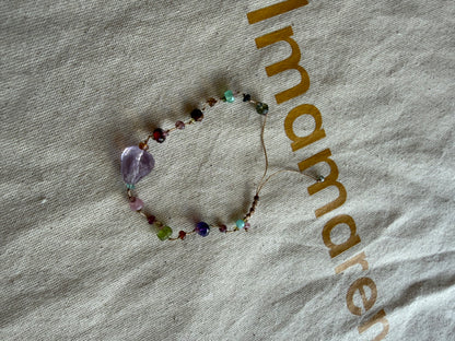 Bracelet multi-pierres base améthyste taillée