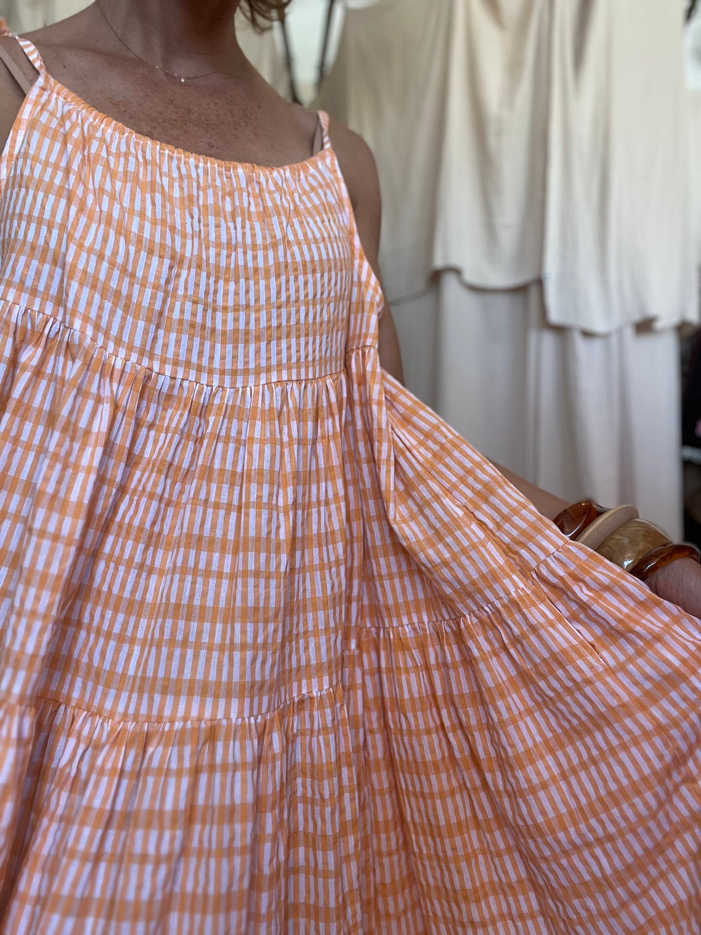 Robe Denise longue seersucker 🧡