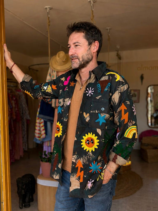 Veste upcyclée Peace 🌼