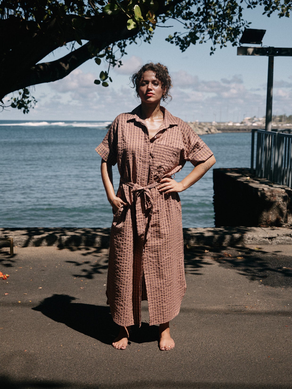 Robe Jacqueline longue chocolat