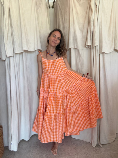 Robe Denise longue seersucker 🧡