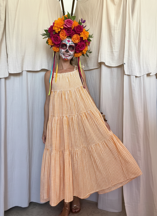 Robe Denise longue seersucker Vichy 💛
