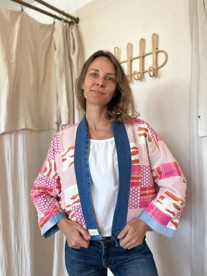 Veste Takamaka courte patchwork 🌸🩷🌼