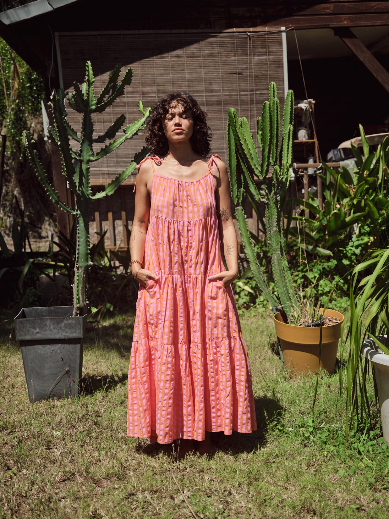 Robe Denise longue seersucker 🧡🩷