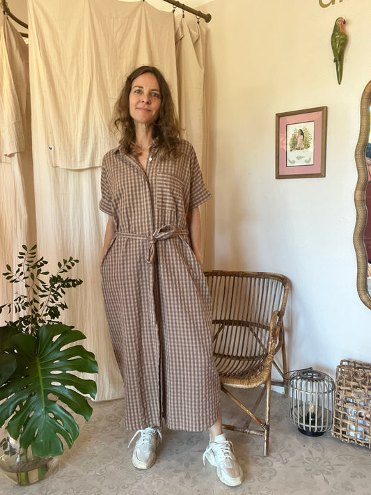 Robe Jacqueline longue chocolat