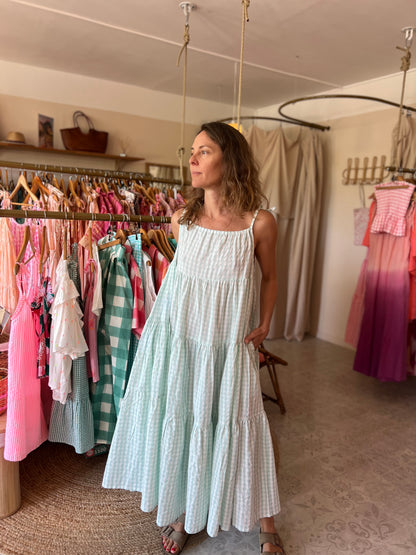 Robe Denise longue seersucker 🤍🩵