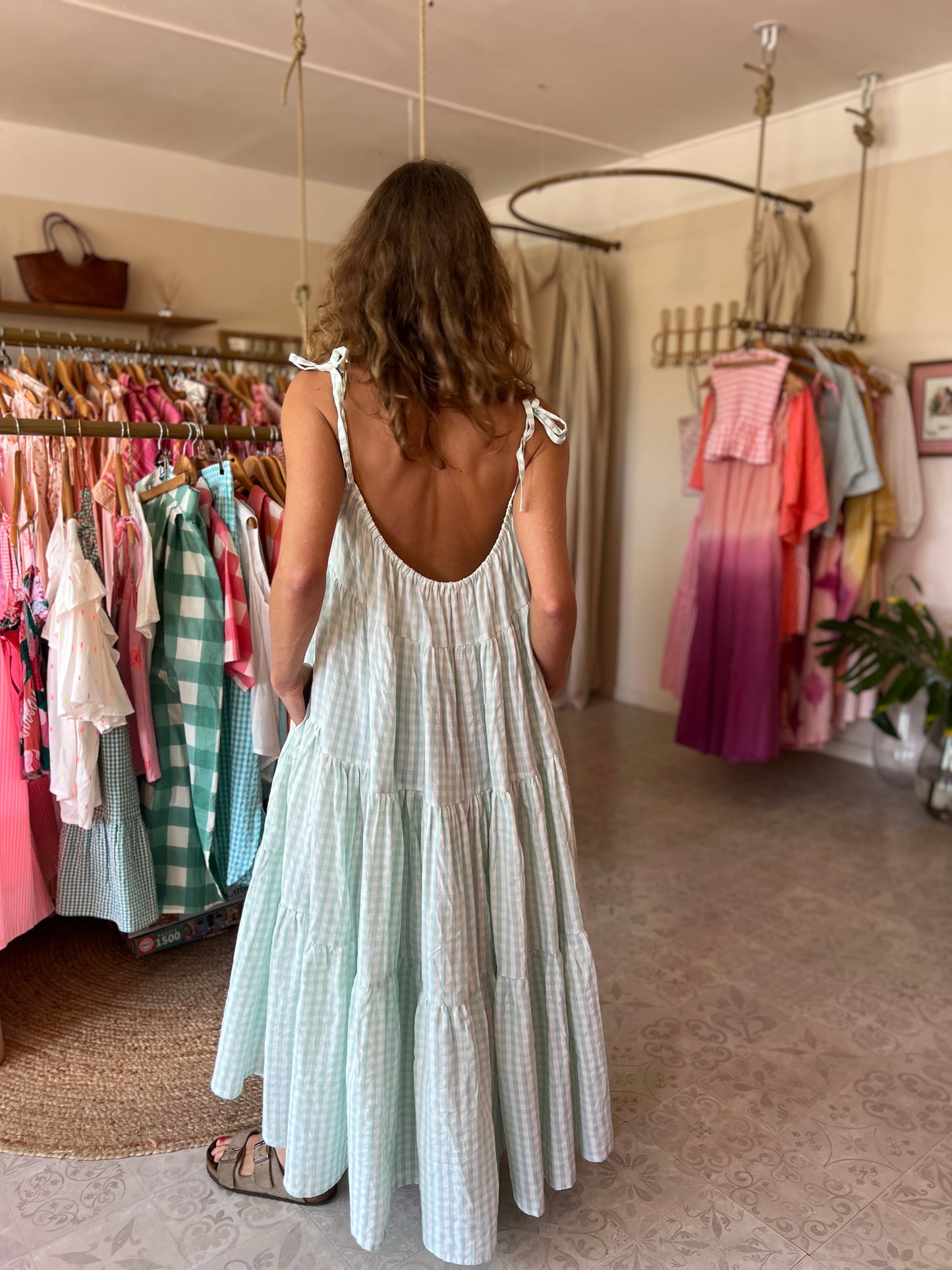 Robe Denise longue seersucker 🤍🩵