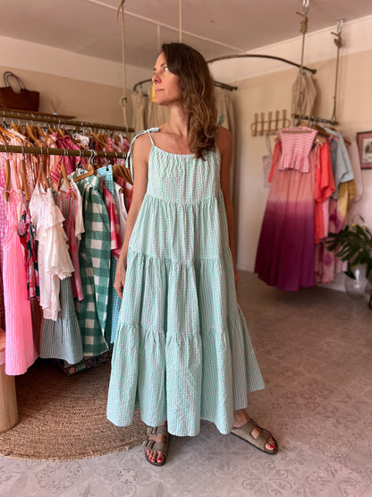 Robe Denise longue seersucker 🤍🫐