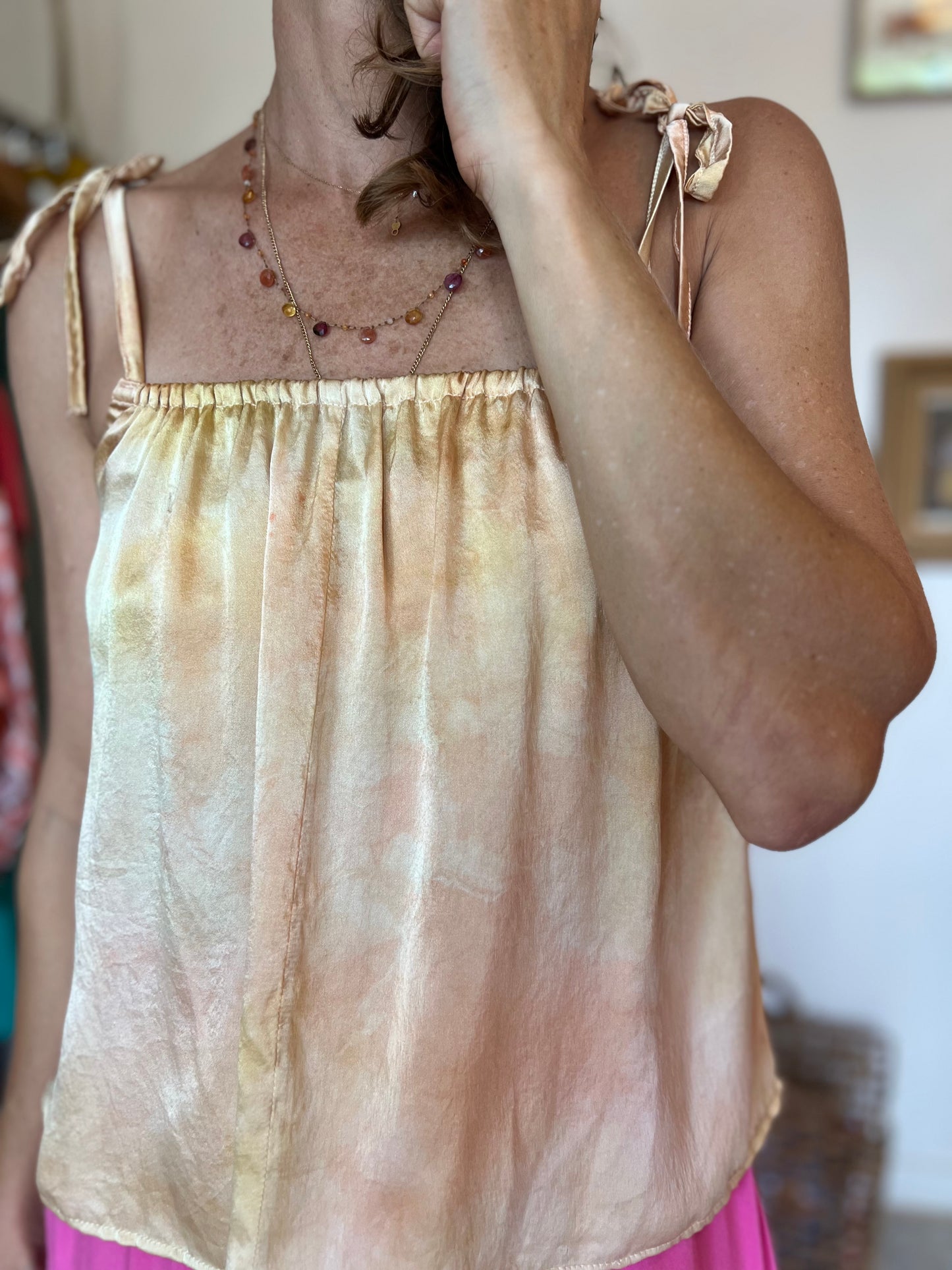 Top bohème soie 💛