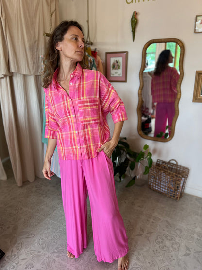 Chemisette Pierrette Madras Seersucker 🩷💛