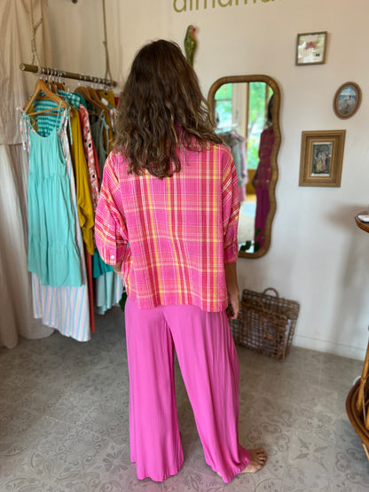 Chemisette Pierrette Madras Seersucker 🩷💛