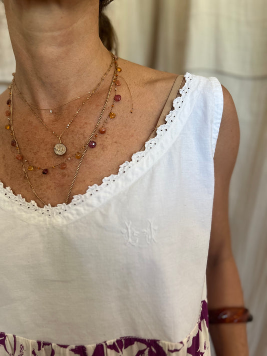 Robe Henriette col V S-M+ 🤍🫐 💜