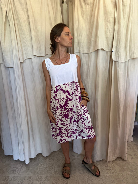 Robe Henriette col carré M-L🤍🫐 💜