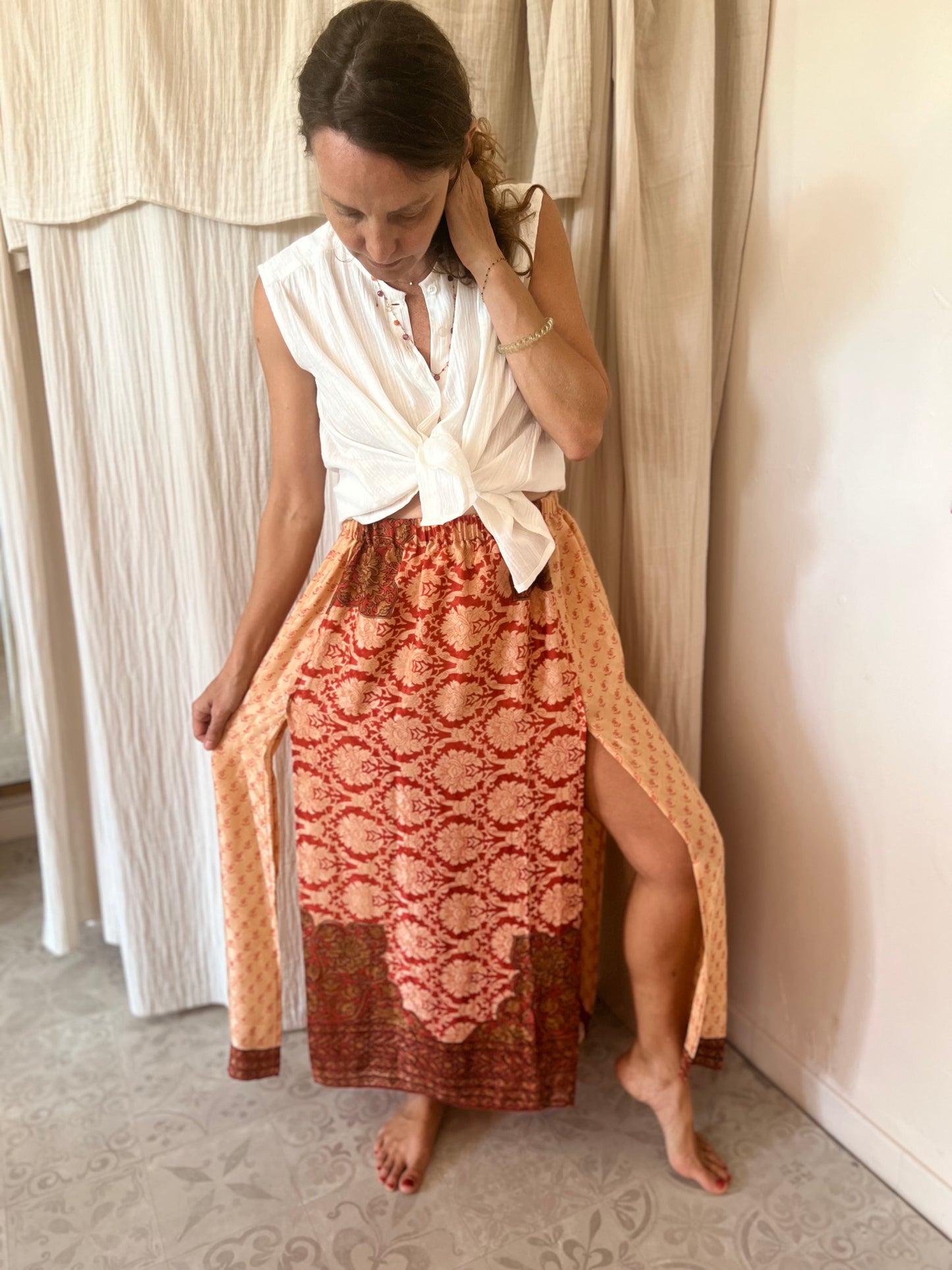 Jupe en soie 🍓🍋