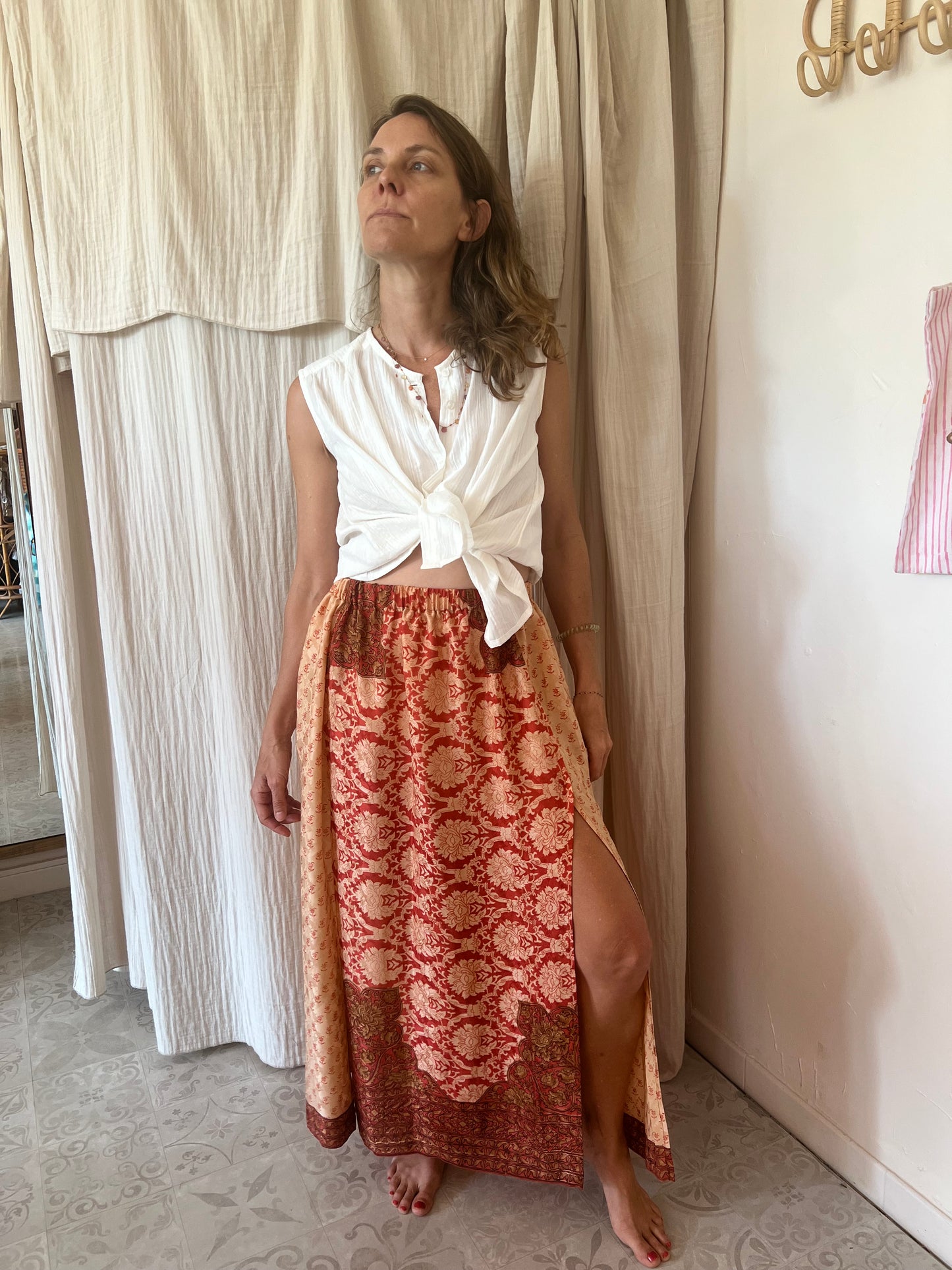 Jupe en soie 🍓🍋