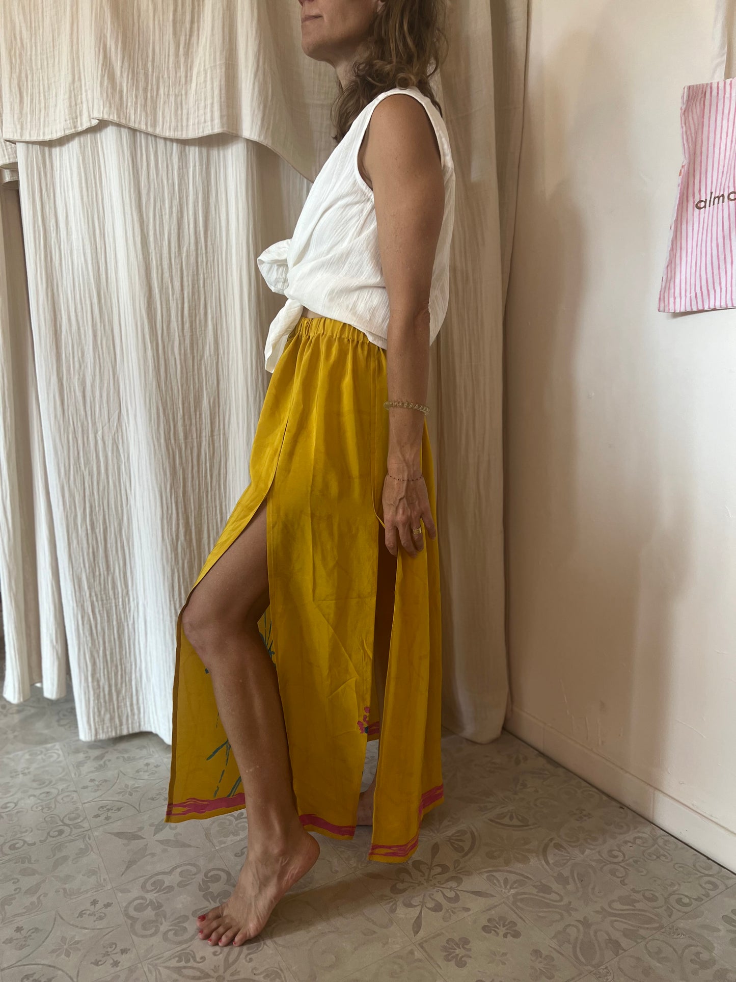 Jupe en soie 🪻🌸🍋