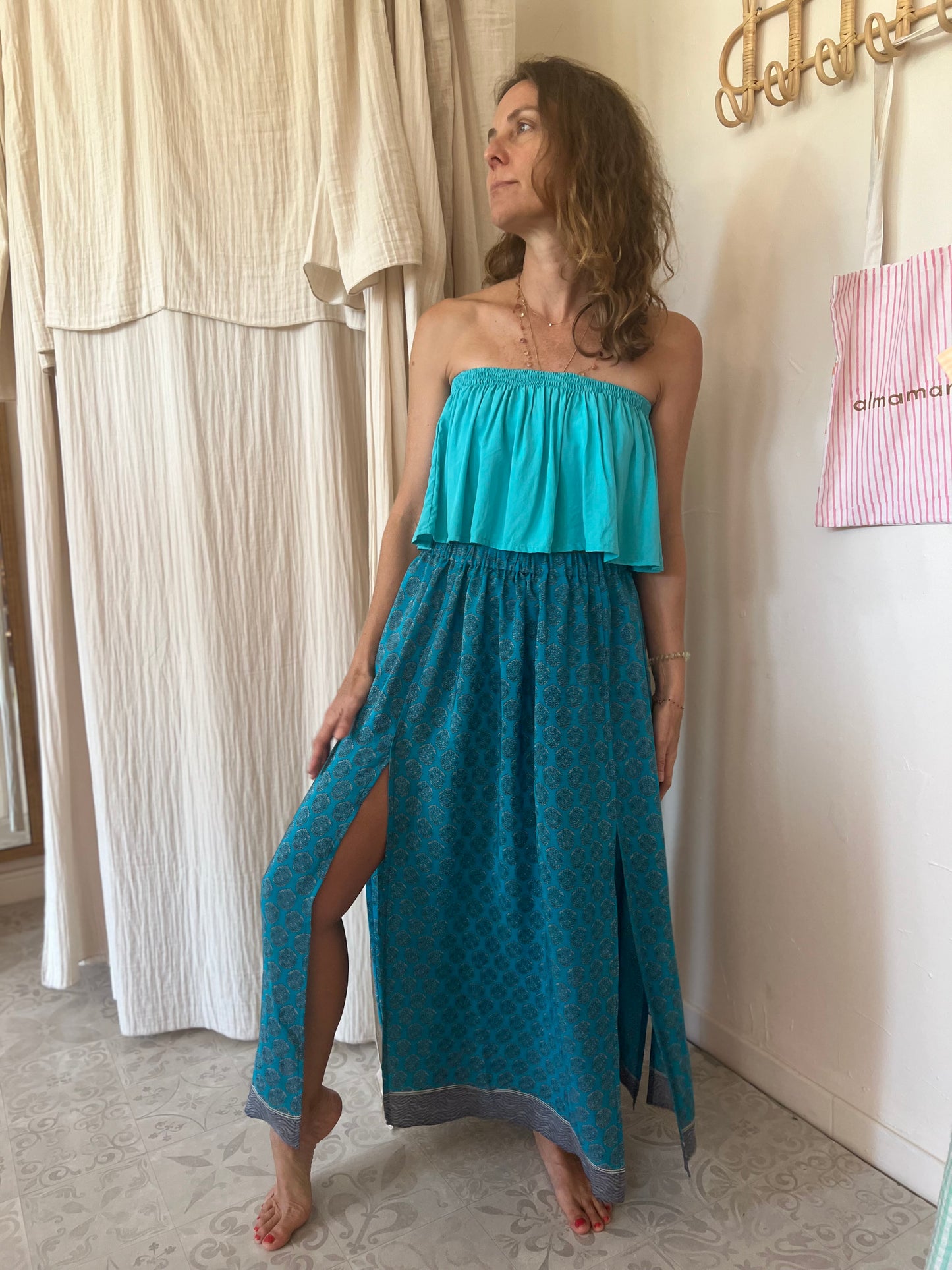 Jupe en soie 🩵🫐