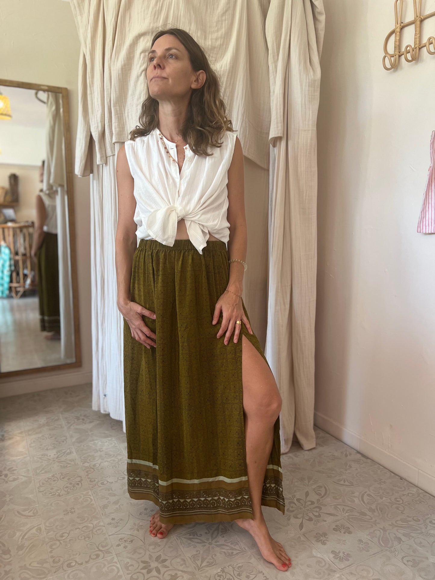 Jupe en soie 🌳💛