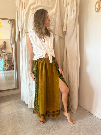 Jupe en soie 💛💚