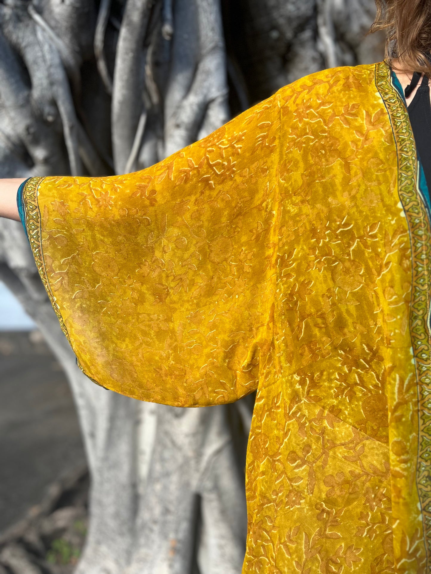 Kimono Pushkar long yellow