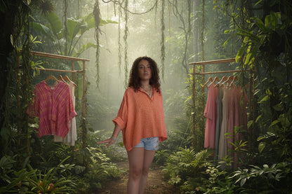 Top Cerise Vichy 🩷🧡