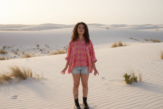 Top Cerise Madras🩷💛🧡