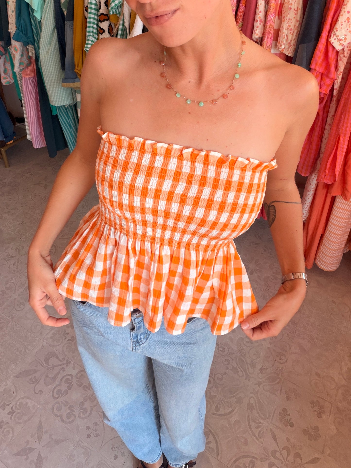Top Josepha vichy orange 🍊