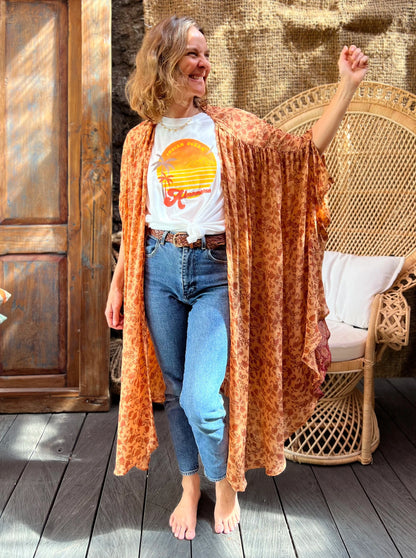 Kimono Meekha long orange