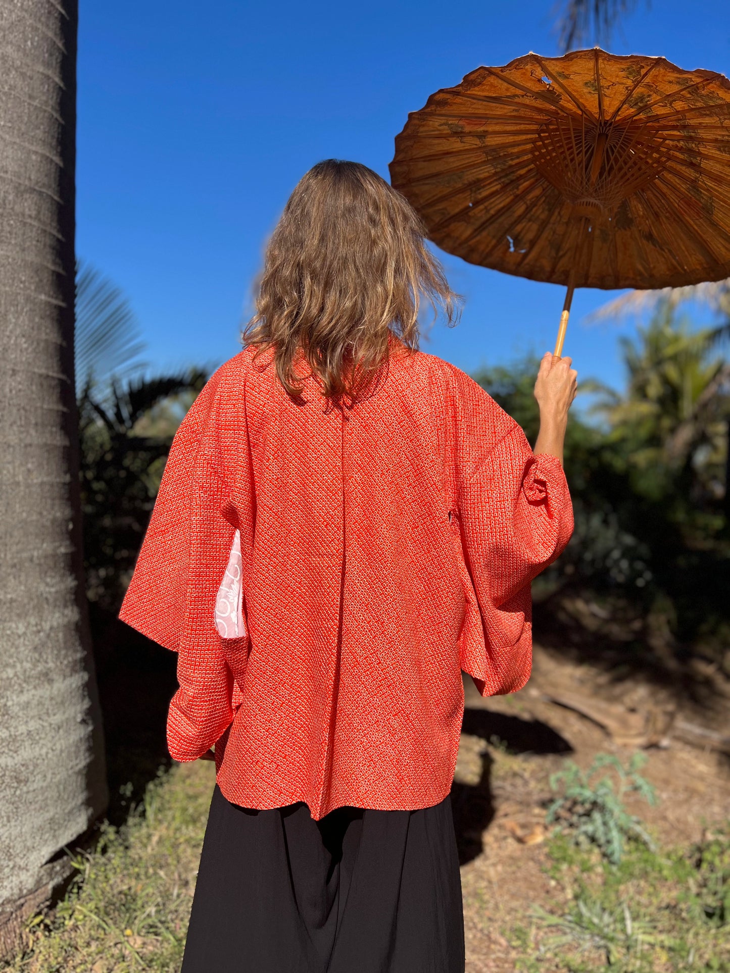 Kimono Shibori Corail