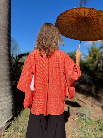 Kimono Shibori Corail