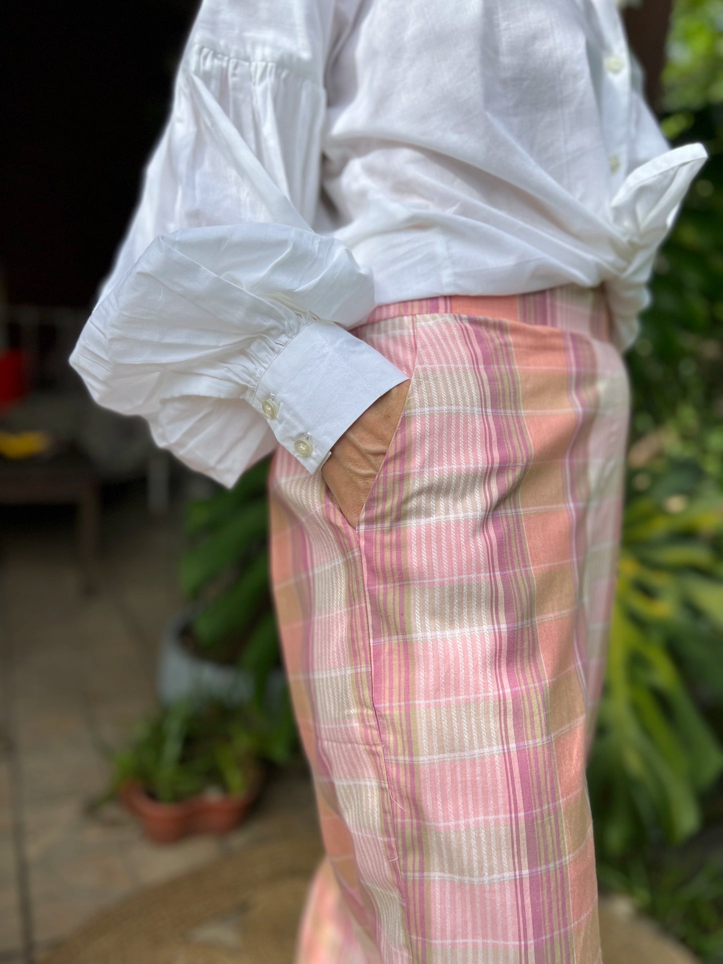 Pantalon Josée motif Madras