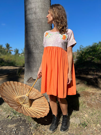 Robe Kyoto courte orange