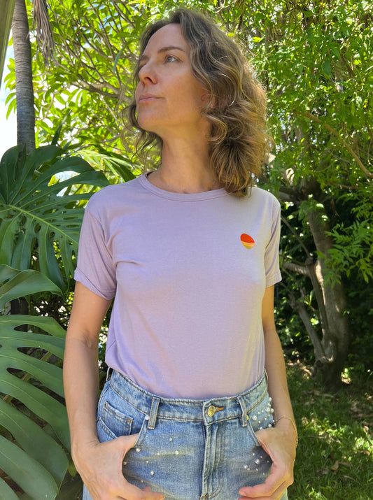 T-shirt Sunset Lilas