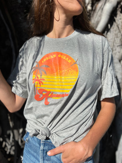 Tee shirt Sunset Sérigraphié Gris