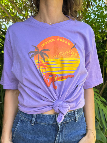 Tee shirt Sunset Sérigraphié Lilas