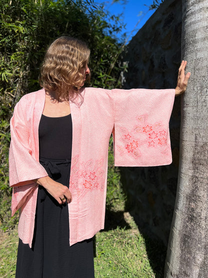 Kimono Shibori Pink floral | almamaren.
