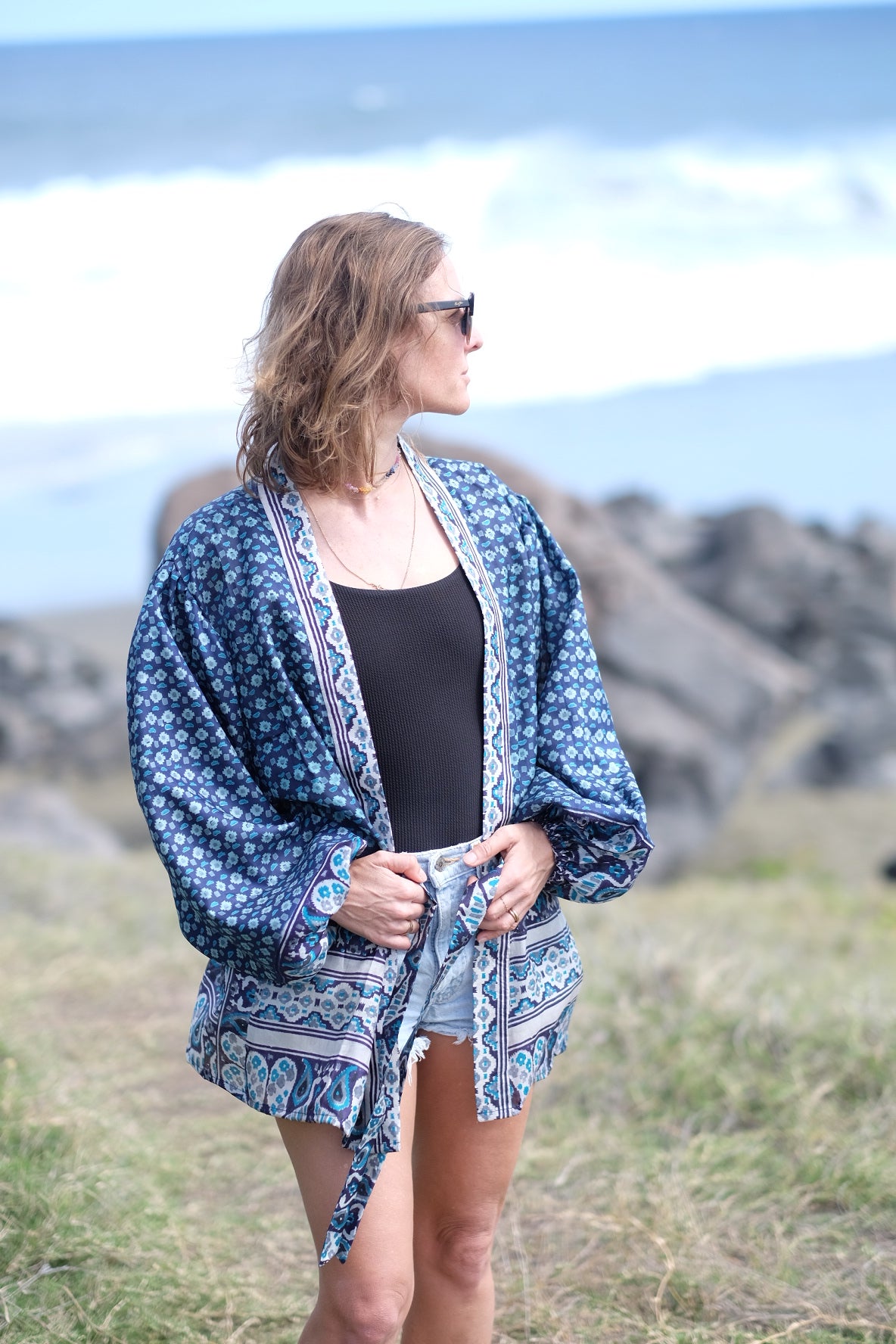 Kimono Jaipur Marine | almamaren.